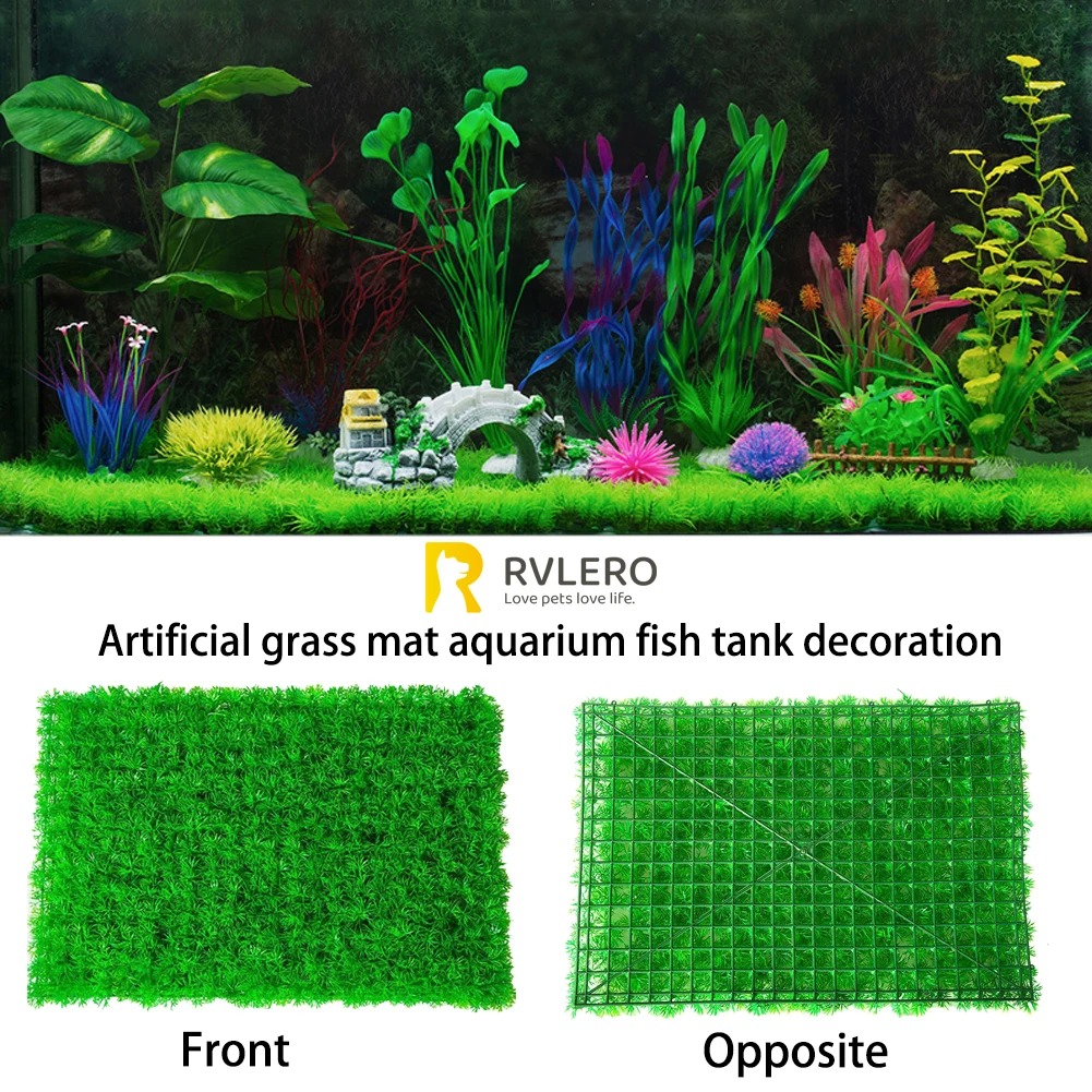 Aquarium Plant Live - Artificial Grass Lawn Aquarium Fish Tank
