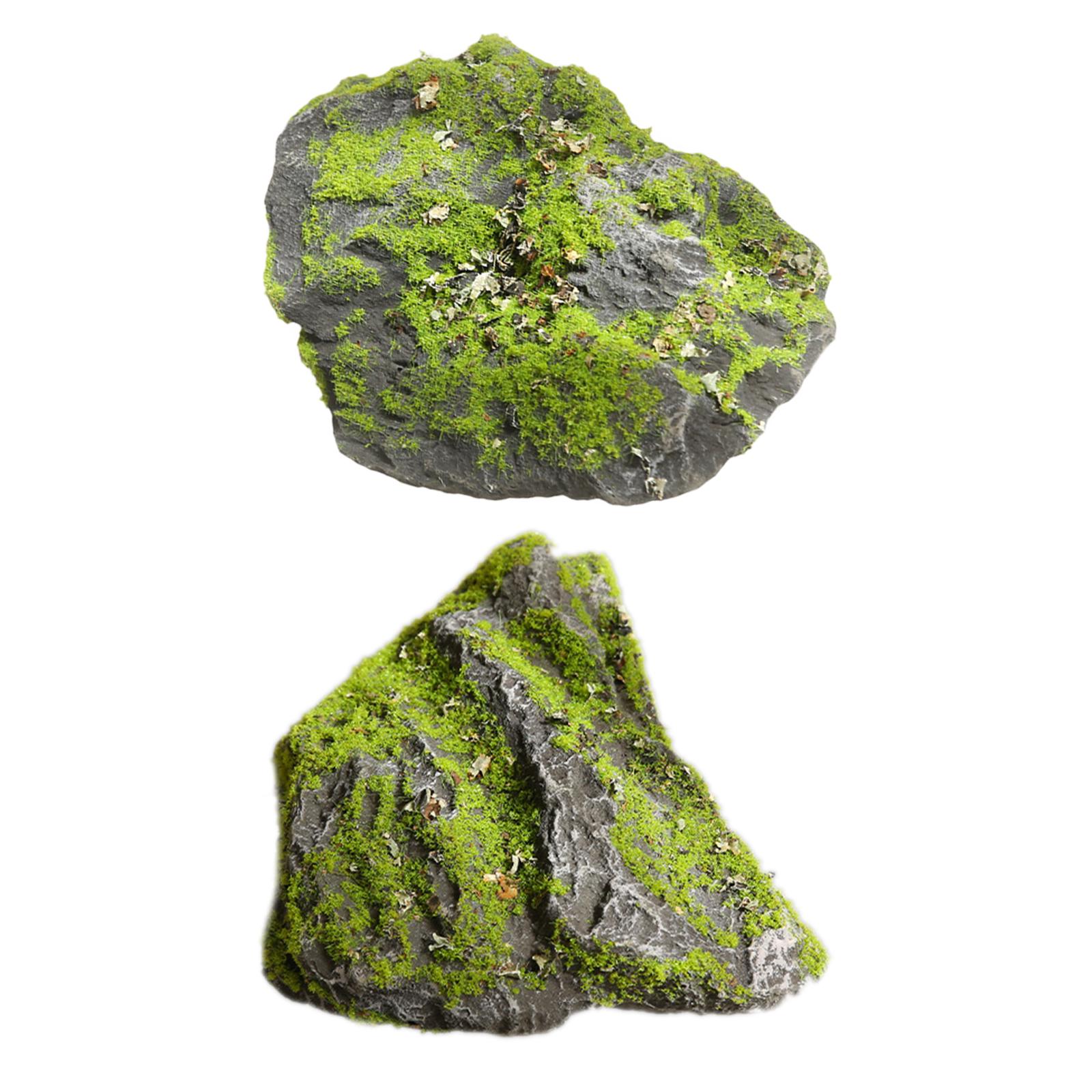 Fake Moss Stone Realistic Gree - огляд і ціна Planted Aquarium Moss
