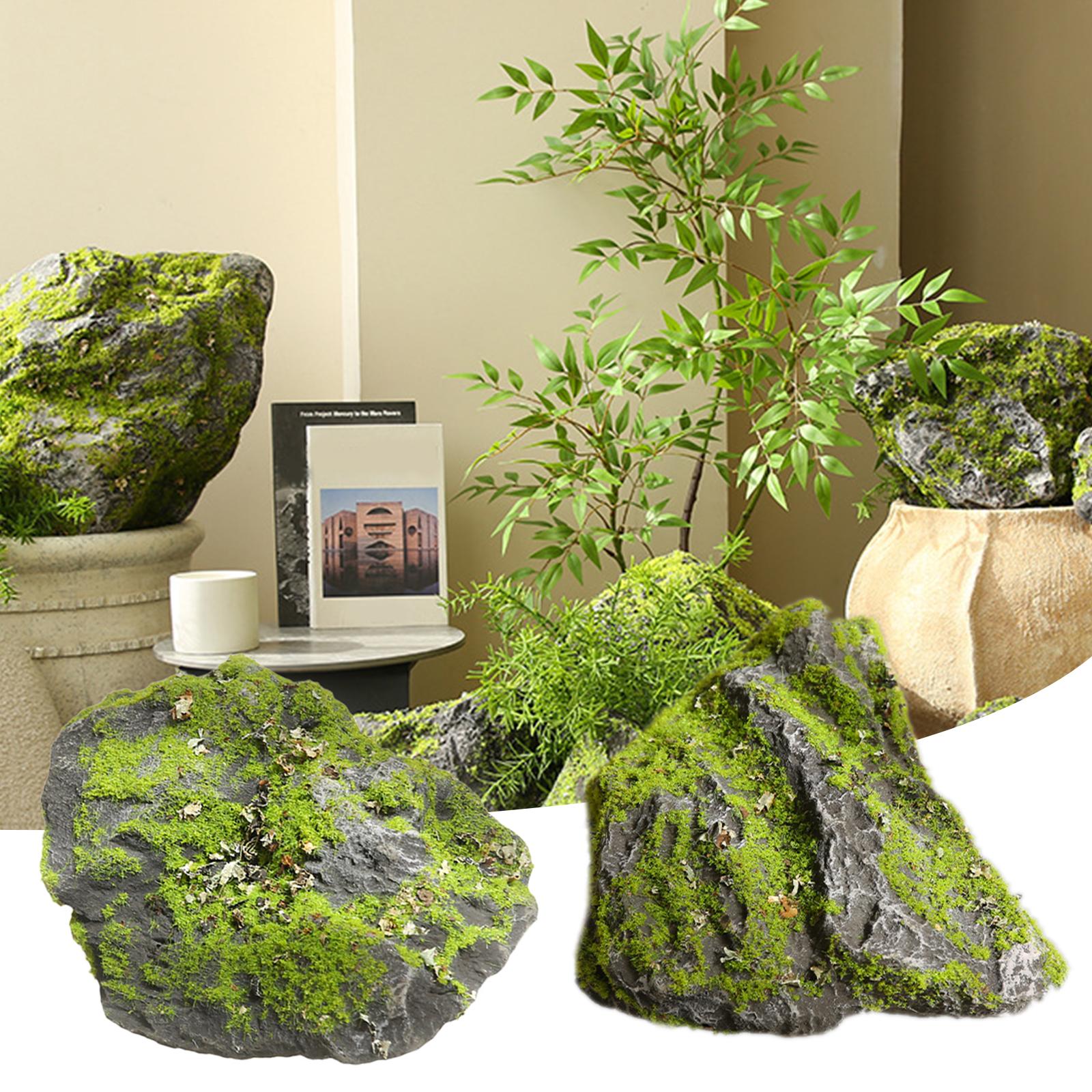 Fake Moss Stone Realistic Gree - огляд і ціна Planted Aquarium Moss
