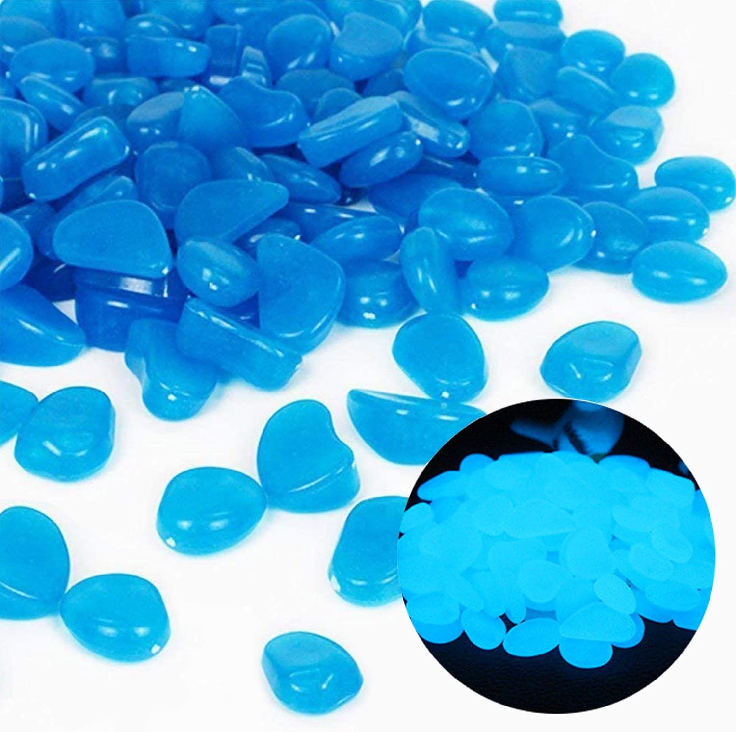 Fish Tank Rocks Glow Blue Pebb - огляд і ціна Aquarium Plants