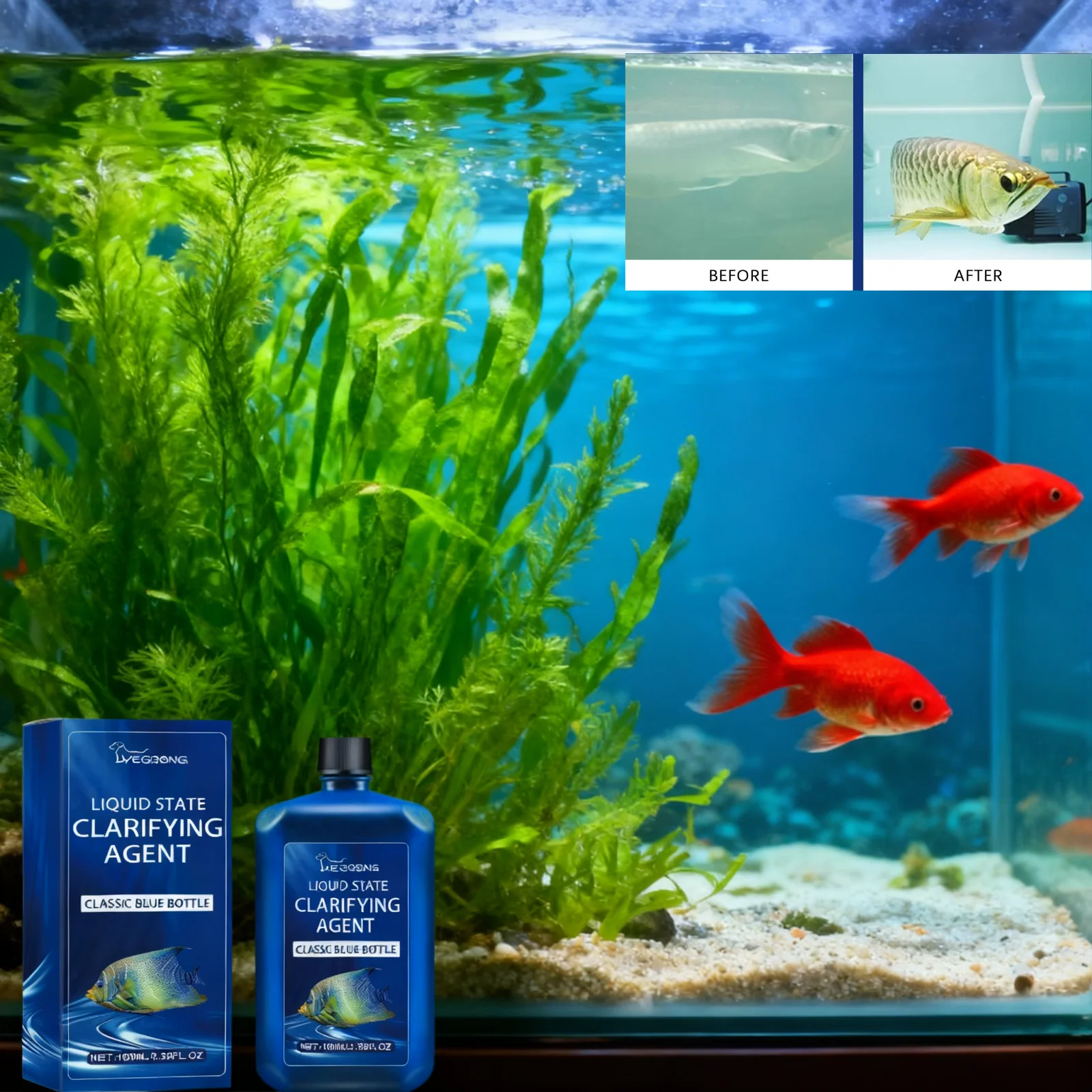 Aquarium Water Clarifier Fish  - огляд і ціна Aquarium Plant Liquid Fertilizer