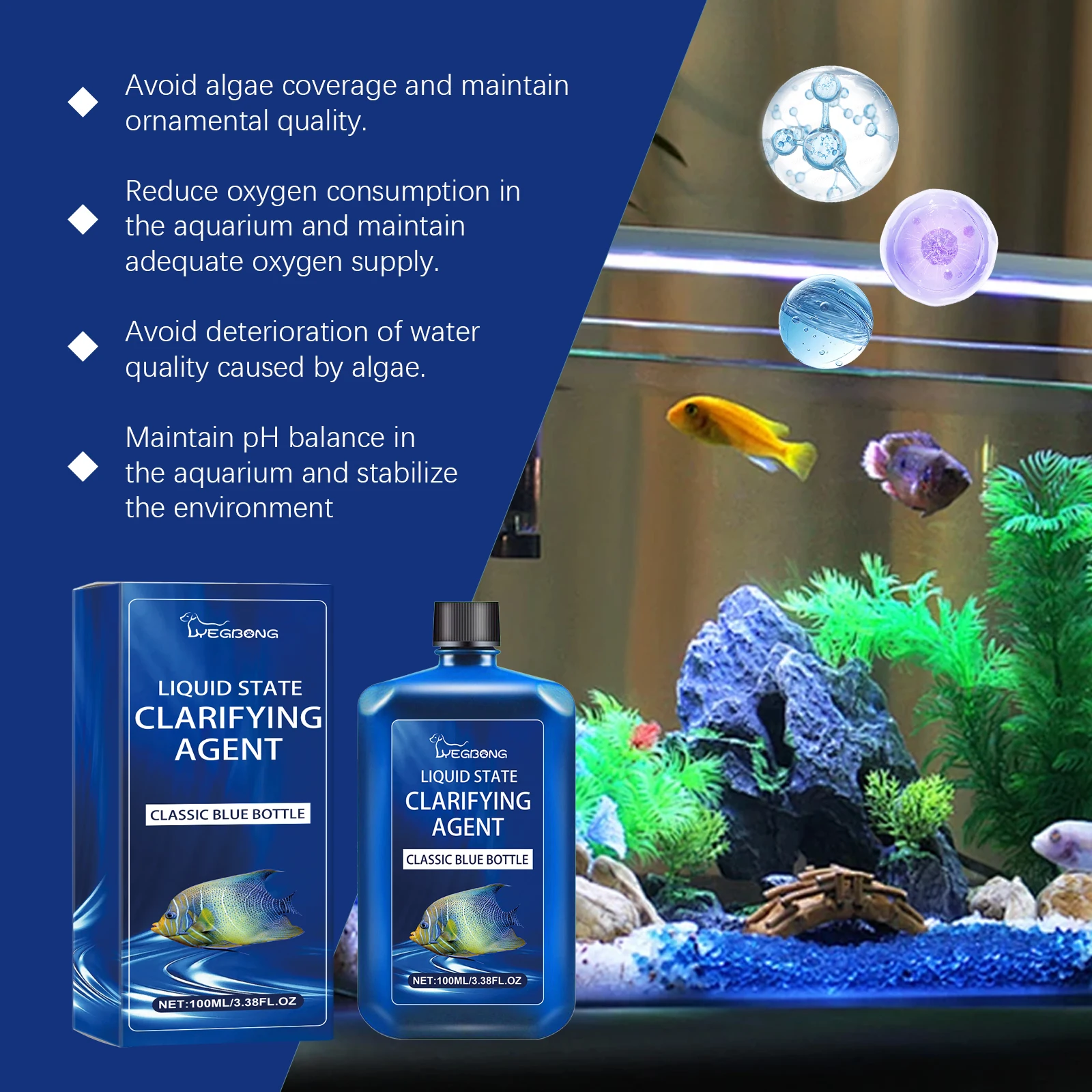 Aquarium Water Clarifier Fish  - огляд і ціна Aquarium Plant Liquid Fertilizer