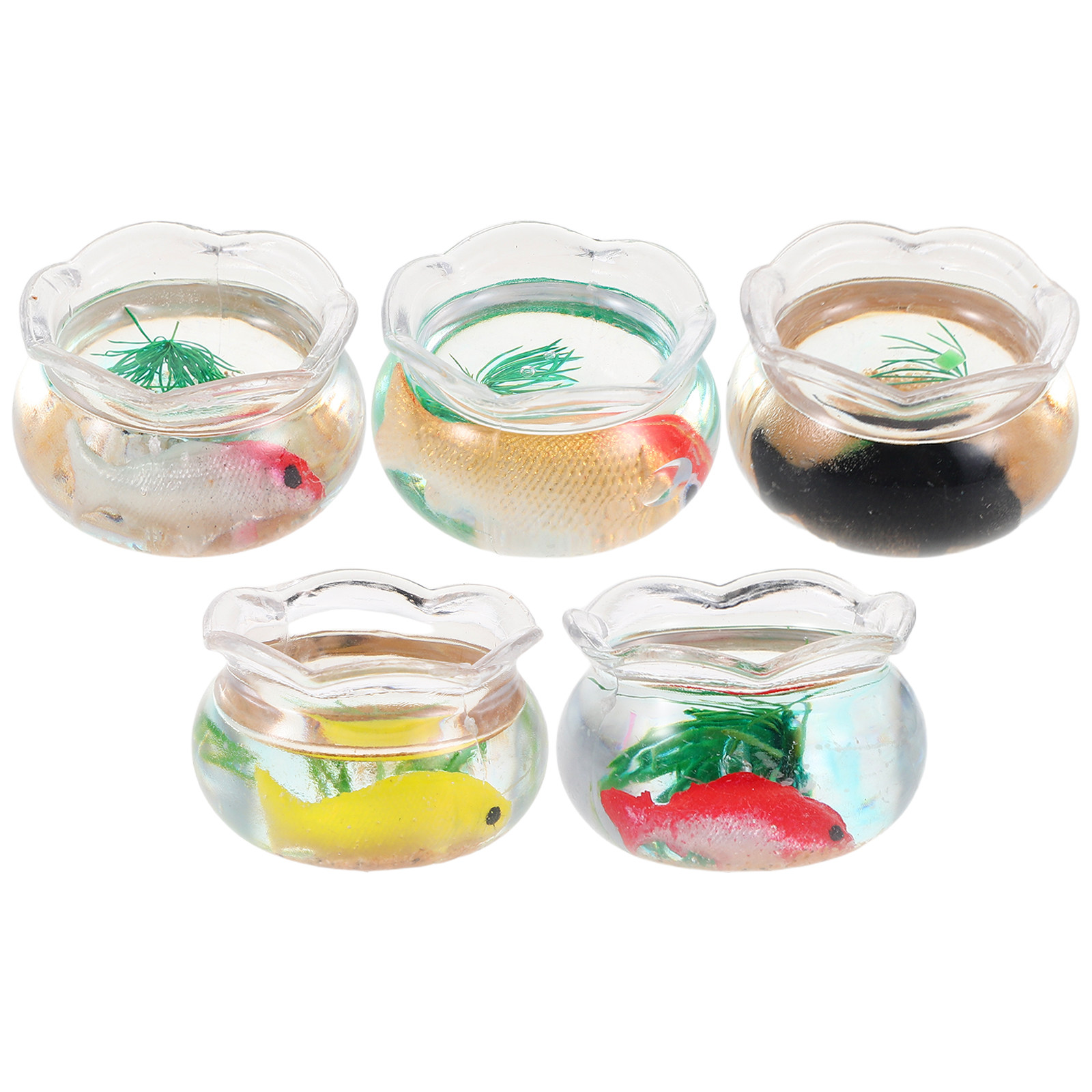 5Pcs Miniature Fish Bowl Small - огляд і ціна Aquarium Plants